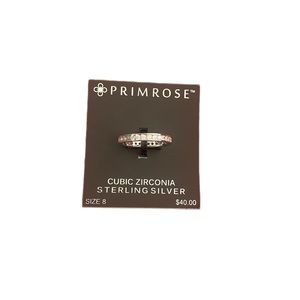 NWT Primrose Sterling Silver cubic Zirconia ring(band). Size 8